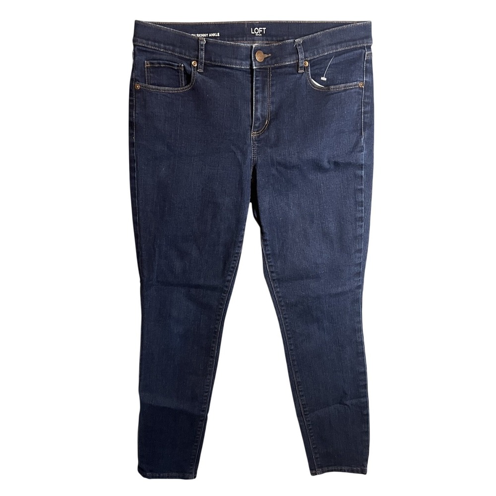 LOFT Women's Sz‎ 10 Modern Skinny Ankle Jeans Dark Wash Stretch Denim